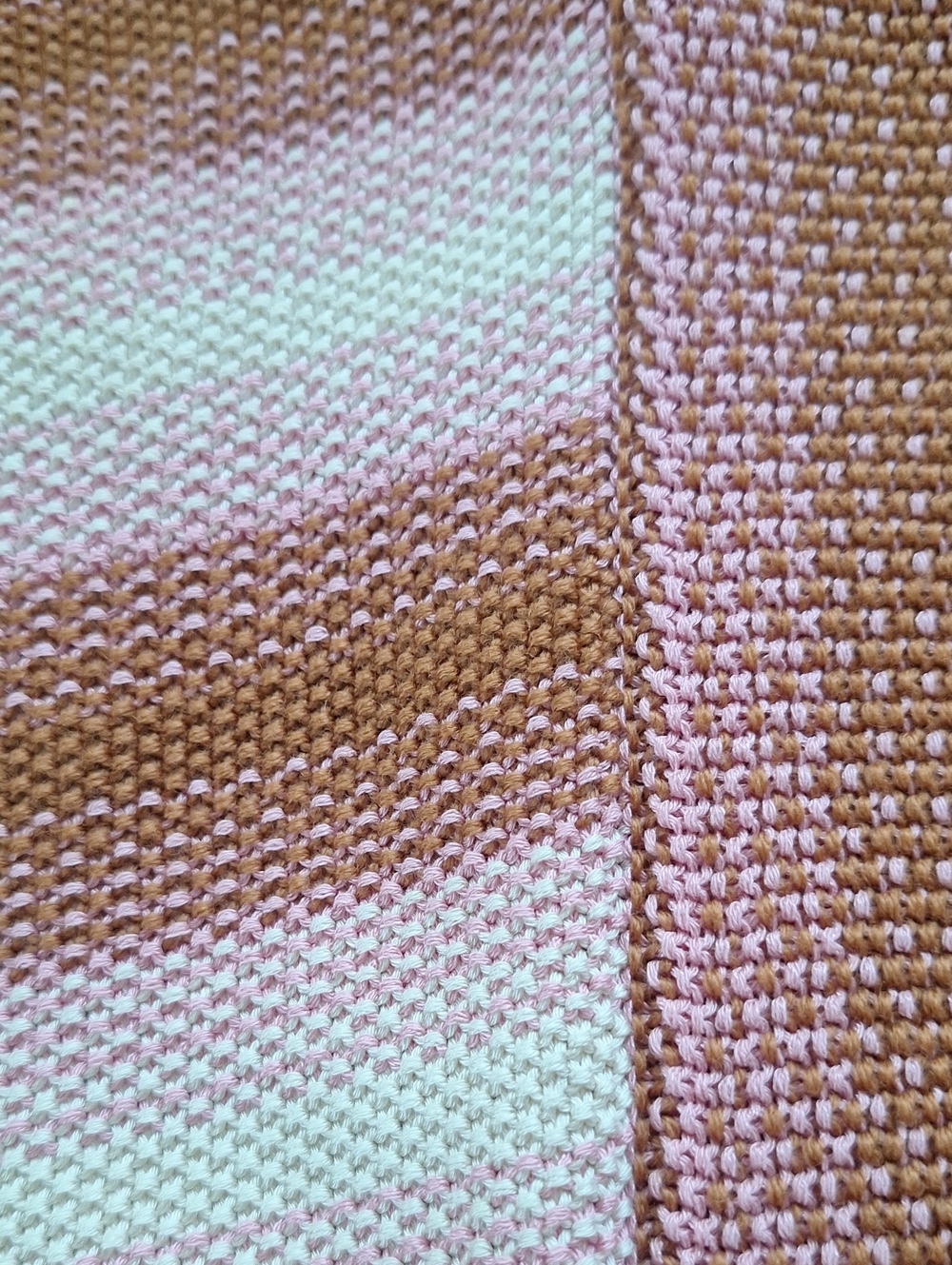 Missoni Pink and Tan Striped Open-Front Short Sleee Knit Cardigan L/XL - Picture 3 of 4
